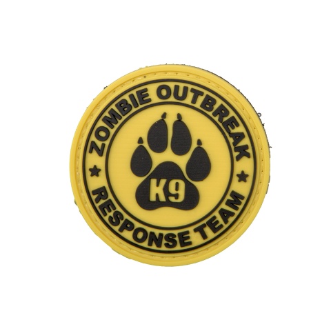 Zombie Outbreak Response Team PVC Patch w/ K9 Paw (Yellow Version)