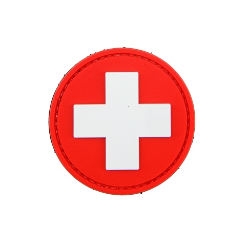 Round Cross Medical PVC Patch (Red Version)