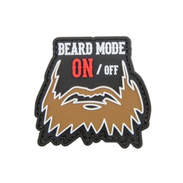 Beard Mode On/Off PVC Patch (Color: Black)