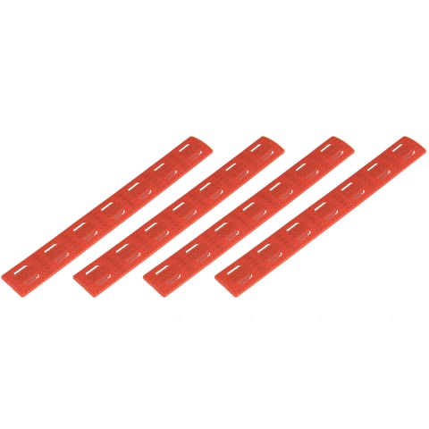 Ranger Armory 7-Section M-Lok Narrow Rail Panels, 4pcs (Red)