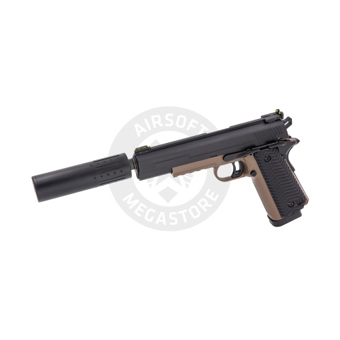 Vorsk Airsoft VX-14 GBB Pistol - Two Tone Black & FDE
