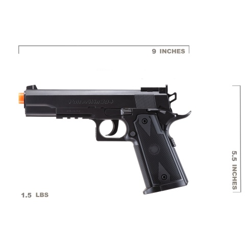 WG PowerWin 304B Non-Blowback CO2 1911 Airsoft Pistol (Color: Black)