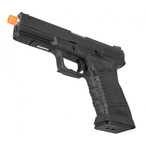 WE Tech GP1799 T1 Gas Blowback Airsoft Pistol - BLACK / SILVER BARREL