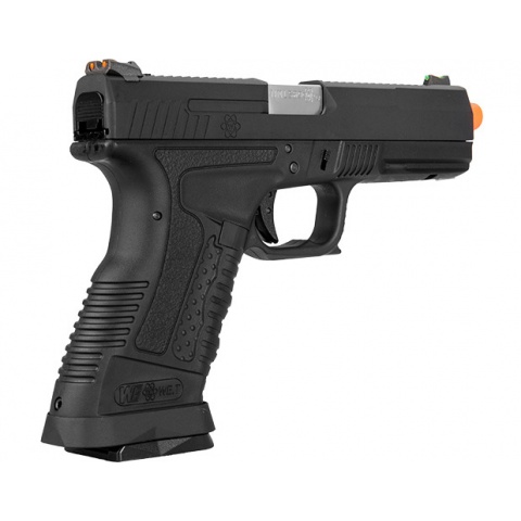 WE Tech GP1799 T1 Gas Blowback Airsoft Pistol - BLACK / SILVER BARREL