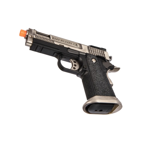 WE-Tech Hi-Capa 3.8 Brontosaurus Full Auto Gas Blowback Pistol (Silver)