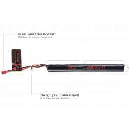 Zion Arms 11.1v 2600mAh Lithium-Ion Stick Battery (Deans Connector)