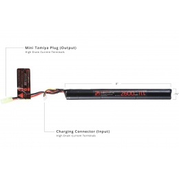 Zion Arms 11.1v 2600mAh Lithium-Ion Stick Battery (Tamiya Connector)
