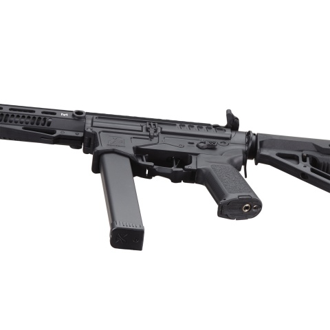 Zion Arms R&D Precision Licensed PW9 Mod 1 Airsoft Rifle with Delta Stock (Color: Black)