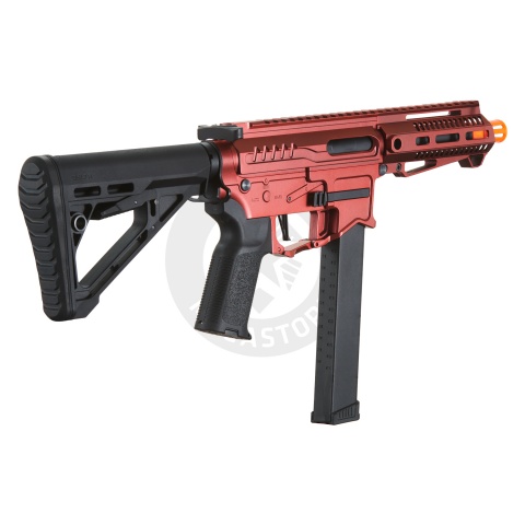 Zion Arms R&D Precision Licensed PW9 Mod 1 Airsoft Rifle with Delta Stock (Cerakote Color: Vulken Red)
