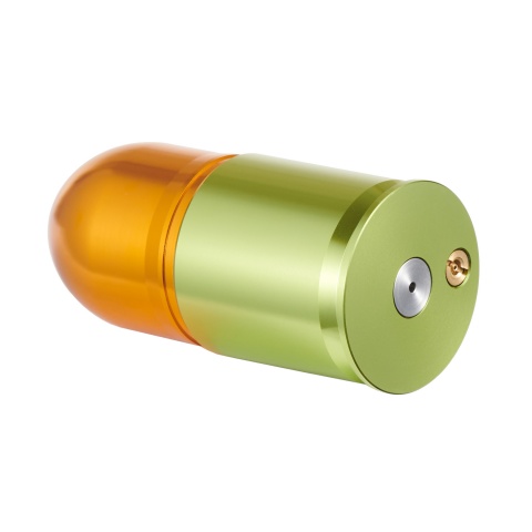 Lancer Tactical Short Aluminum Airsoft 40mm Green Gas Grenade Shell (Color: Gold / Green)