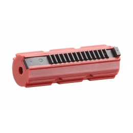 Lancer Tactical 14 Teeth Reinforced Polycarbonate Full Stroke Piston with Steel Teeth (Color: Red)