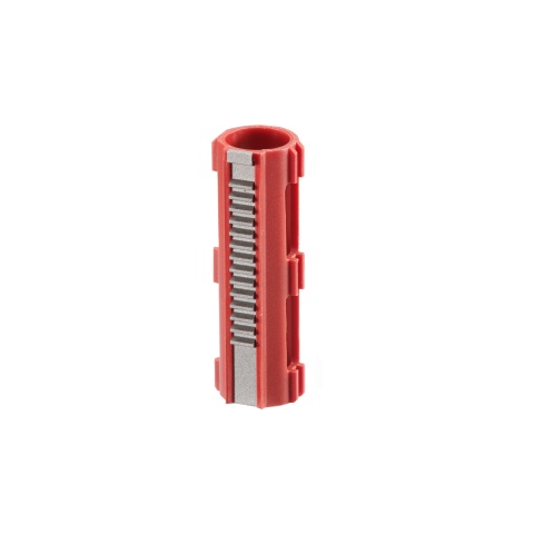Lancer Tactical 14 Teeth Reinforced Polycarbonate Full Stroke Piston with CNC Steel Teeth (Color: Red)