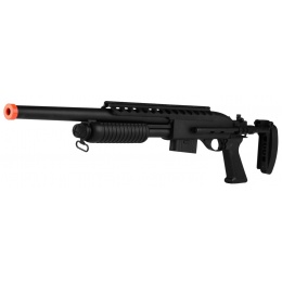 A&K M870 Tactical Pump Action Full Metal Airsoft Shotgun - BLACK
