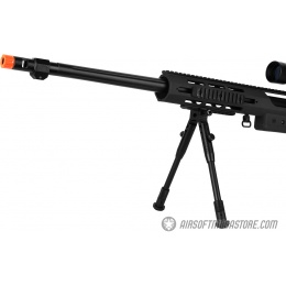 WellFire MB4411D Bolt Action Sniper Rifle w/ Scope and Bipod - BLACK