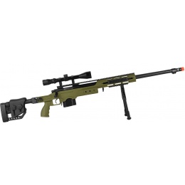 WellFire MB4411D Bolt Action Sniper Rifle w/ Scope and Bipod - OD GREEN