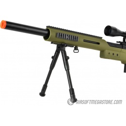 WellFire MB4410 Bolt Action Sniper Rifle w/ Scope and Bipod - OD GREEN