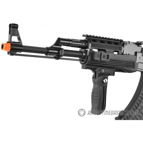 Golden Eagle AK47 RIS Tactical AEG Airsoft Gun w/ Foregrip - BLACK