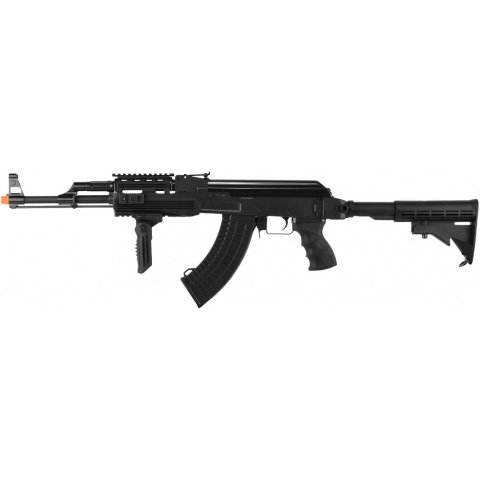 Golden Eagle AK47 RIS Tactical AEG Airsoft Gun w/ Foregrip - BLACK