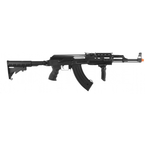 Golden Eagle AK47 RIS Tactical AEG Airsoft Gun w/ Foregrip - BLACK