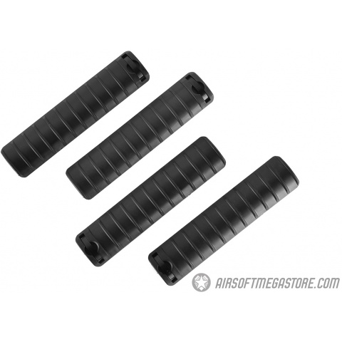 Golden Eagle 4X Picatinny / Weaver 20mm Airsoft Rail Covers - BLACK