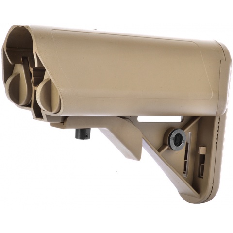 Golden Eagle M4 Airsoft Retractable Crane Stock w/ Cheek Pad - TAN
