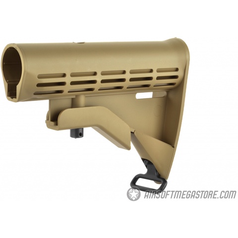 Golden Eagle Retractable M4 Airsoft LE Stock w/ Sling Mount - TAN