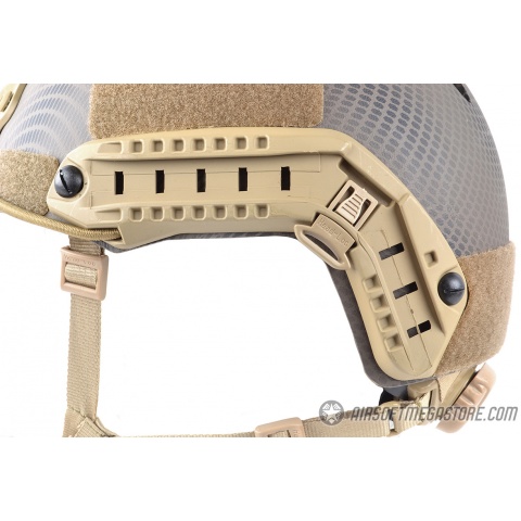 Spartan Head Gear PJ Type Airsoft Helmet w/ NVG Shroud - NAVY SEAL