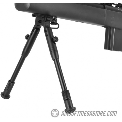 WellFire MB4404BAB Airsoft M24 Sniper Rifle w/ Scope & Bipod - BLACK