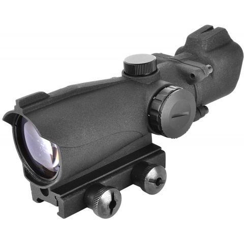 AMA 2x40mm Illuminated Fixed Airsoft Tactical Scope - Matte Black