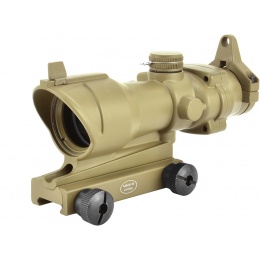 Element Airsoft 4X32 Magnified Rifle Scope w/ Back-Up Sights - TAN