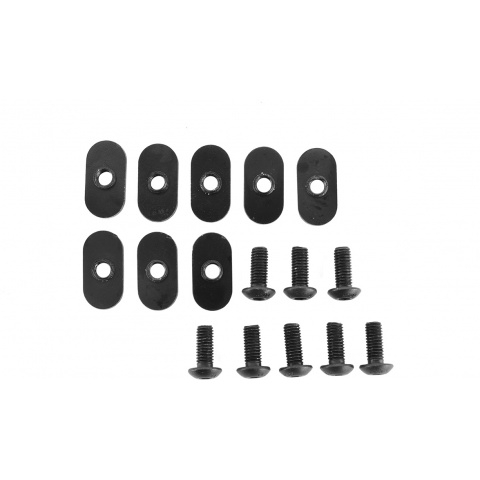 Element Airsoft 4X Polymer 20mm Handguard Rail Sections Set - BLACK