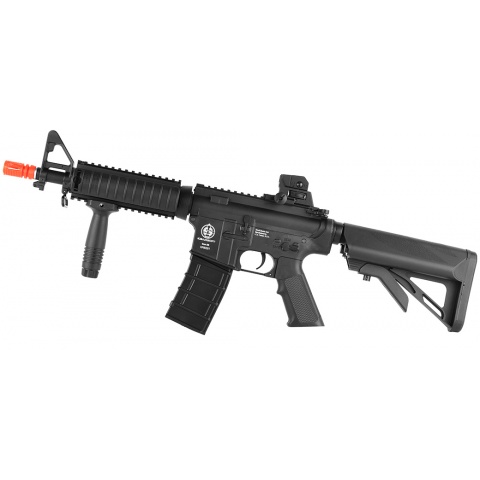 ICS M4 RIS Commando Sportline Airsoft AEG Rifle w/ Crane Stock - BLACK
