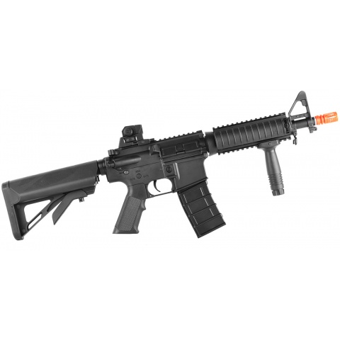 ICS M4 RIS Commando Sportline Airsoft AEG Rifle w/ Crane Stock - BLACK