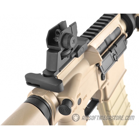 ICS M4 RIS Commando Sportline Airsoft AEG Rifle w/ Crane Stock - TAN