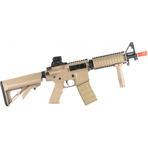 ICS M4 RIS Commando Sportline Airsoft AEG Rifle w/ Crane Stock - TAN