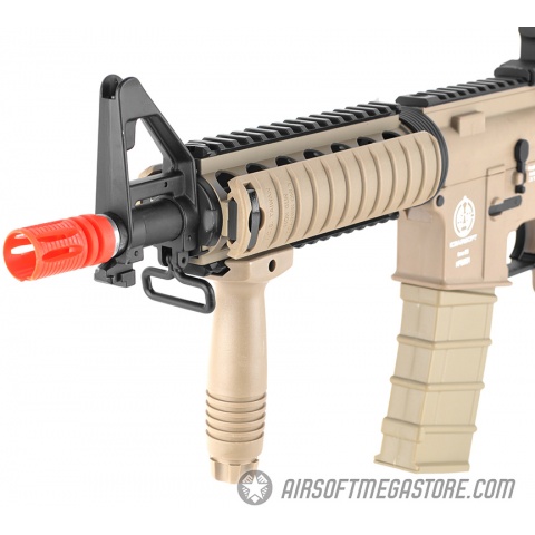 ICS M4 RIS Commando Sportline Airsoft AEG Rifle w/ Crane Stock - TAN