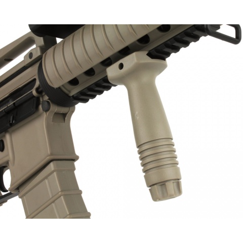 ICS M4A1 RIS Carbine Sportline Airsoft AEG Rifle w/ PEQ Box - TAN