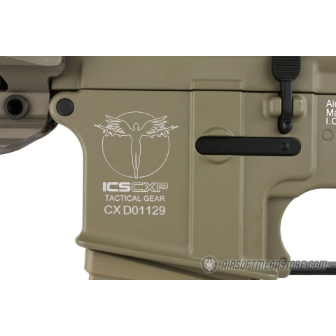 ICS CXP-16L Full Metal Airsoft AEG Rifle w/ Barrel Extension - TAN