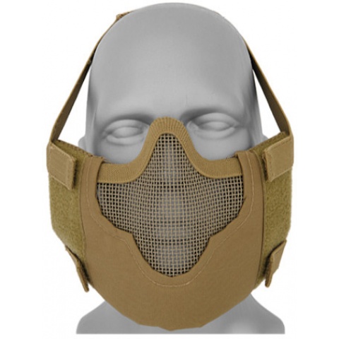 Black Bear Airsoft RAVEN Steel Mesh Padded Full Face Mask - TAN