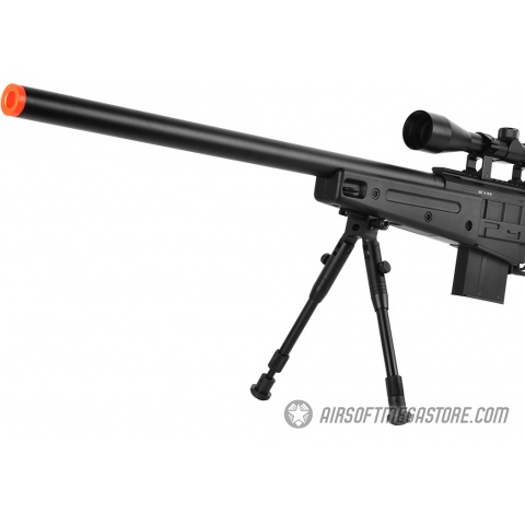 WellFire MB4408D MK96 Covert Airsoft Sniper Rifle w/ Scope & Bipod