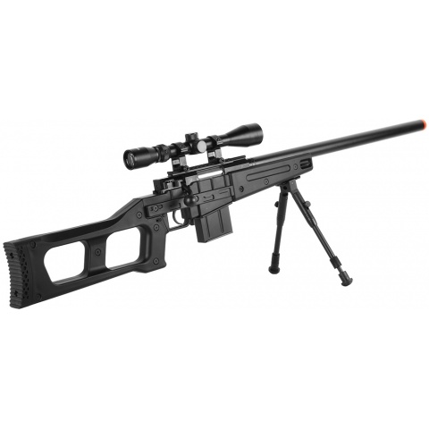 WellFire MB4408D MK96 Covert Airsoft Sniper Rifle w/ Scope & Bipod