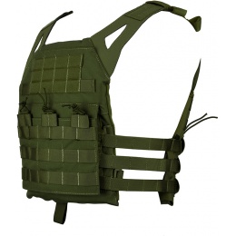 Jagun Tactical MOLLE Airsoft JPC Tactical Vest w/ Dummy Plates - OD GREEN