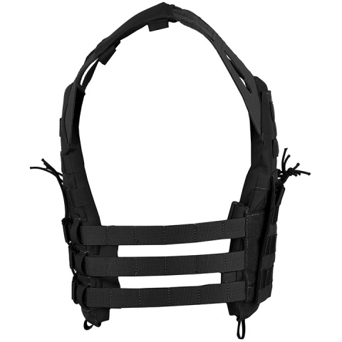 Jagun Tactical MOLLE Airsoft Tactical Vest w/ Dummy Plates - BLACK