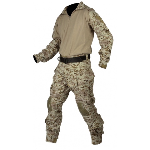 Jagun Tactical Gen 3 Airsoft Combat Pants and Shirt BDU - DIGITAL DESERT