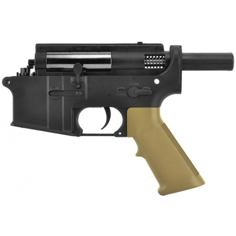 Golden Eagle Metal Gearbox Complete Polymer Lower Receiver  - Tan