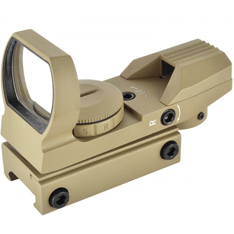 NcStar 4-Reticle Green / Red Reflex Rail-Mounted Sight - TAN