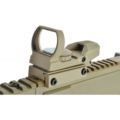 NcStar 4-Reticle Green / Red Reflex Rail-Mounted Sight - TAN