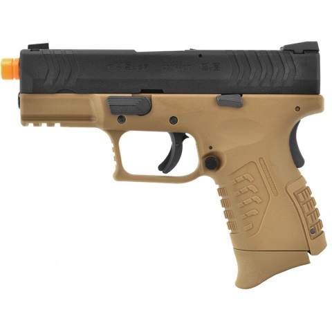 WE Tech X-Tactical 3.8 Compact Gas Blowback GBB Airsoft Pistol - TAN