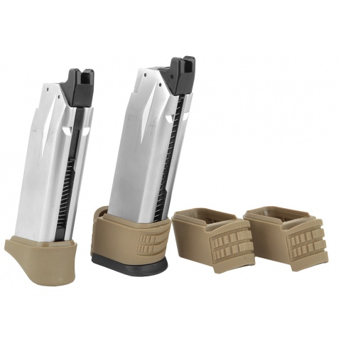 WE Tech X-Tactical 3.8 Compact Gas Blowback GBB Airsoft Pistol - TAN