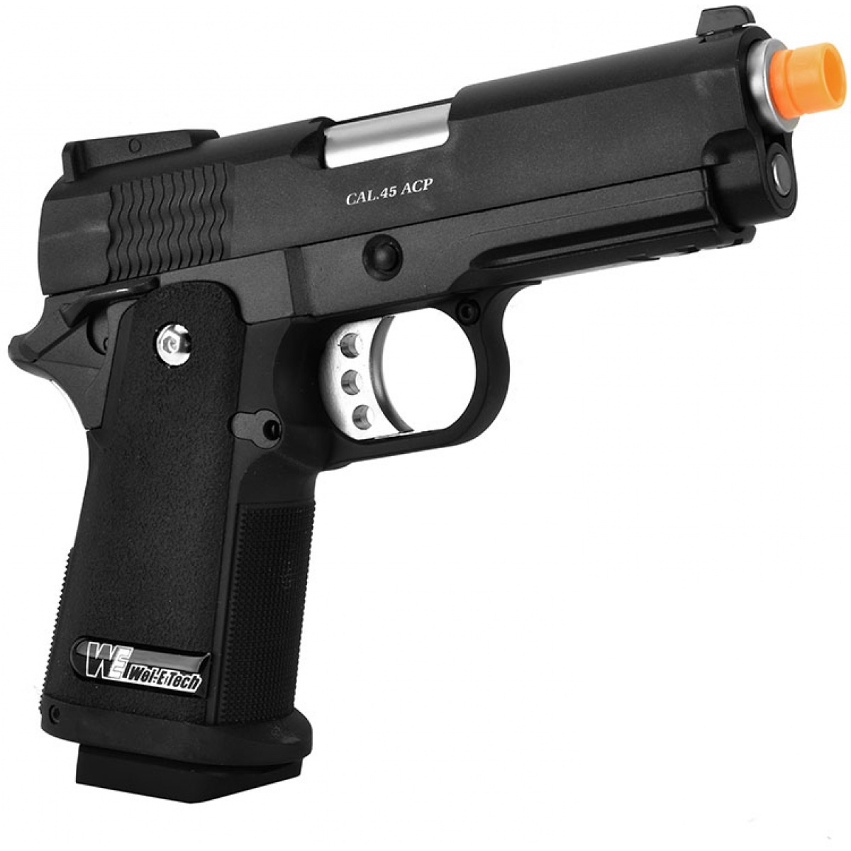 WE Airsoft 3.8 Baby HiCapa Metal GBB Gas Blowback Pistol Black